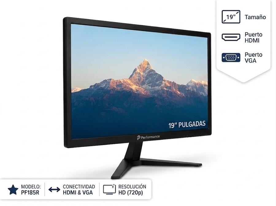 MONITOR 19" PERFORMANCE PF185R VGA+HDMI (*) - Imagen 2