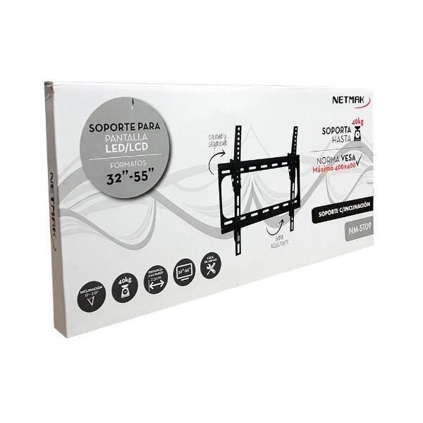 SOPORTE PARA TV NETMAK NM-ST09 FIJO CON INCLINACION 32" A 55" - Imagen 2