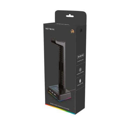 SOPORTE PARA AURICULAR NETMAK NM-HS430 RGB - Imagen 3