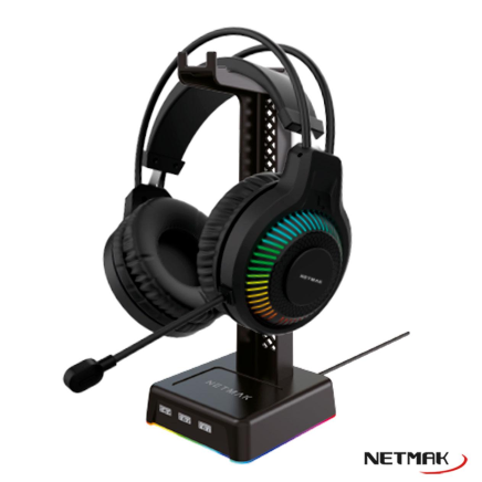 SOPORTE PARA AURICULAR NETMAK NM-HS430 RGB - Imagen 2