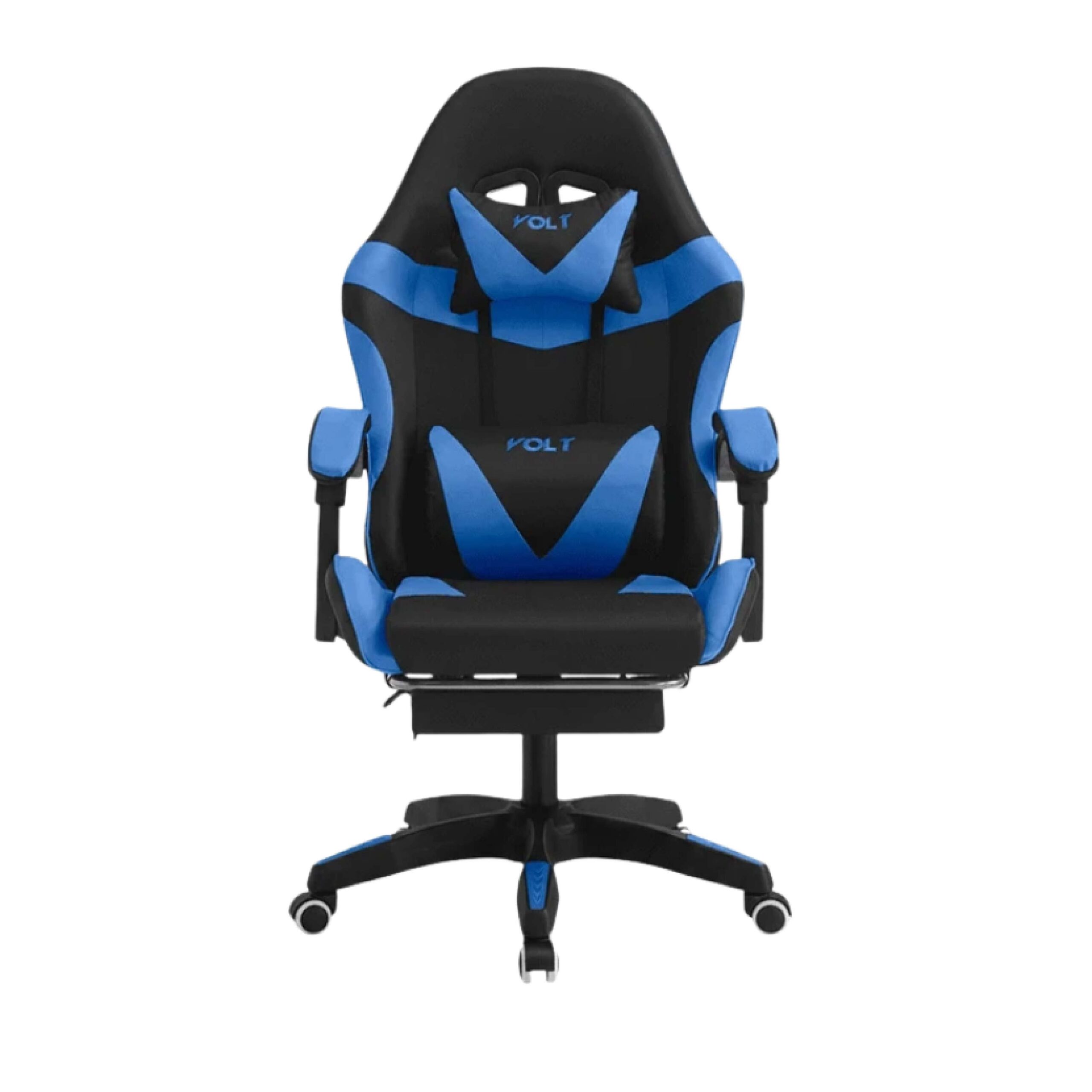 SILLA GAMER EMPOLI EM-G03 NEGRA/AZUL C/REPOSAPIE - Imagen 2